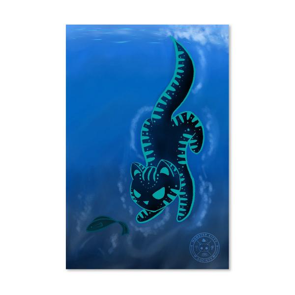 Deep Blue Sonar - Postcard Mini Art Print