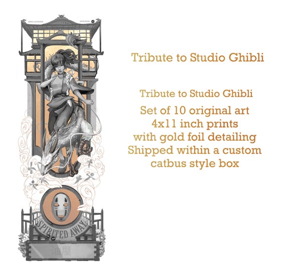 Studio Ghibli Gold Foil Set of 10 picture
