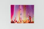 Pink & Yellow Atlanta Skyline Art Print 8x10"