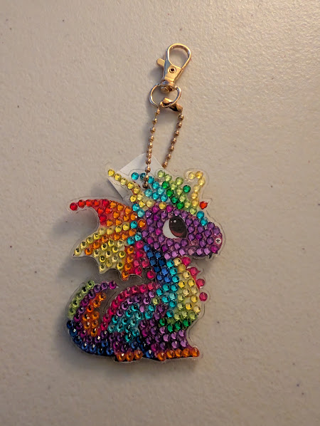 Diamond Art Dragon Key Chains