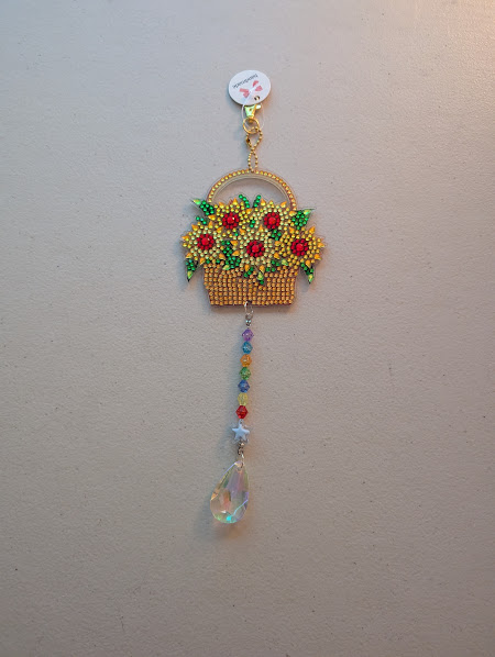 Flower Basket Diamond Art Sun Catcher