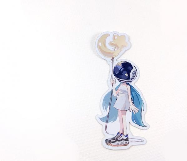 Astronaut Miku (Vocaloid) - Foil Vinyl Sticker picture