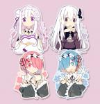 Emilia, Echidna, Ram, Rem (Re:Zero) - Gloss Sticker