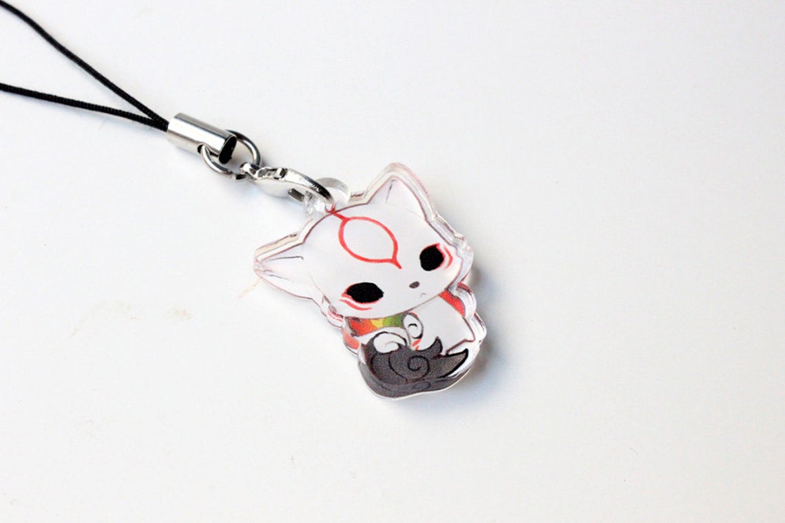 Okami Chibi Ama 1" Mini Acrylic Charm picture