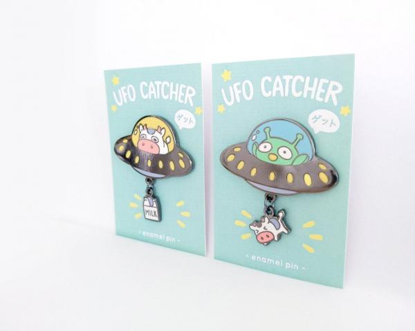 UFO Catchers Large Hard Enamel Pin