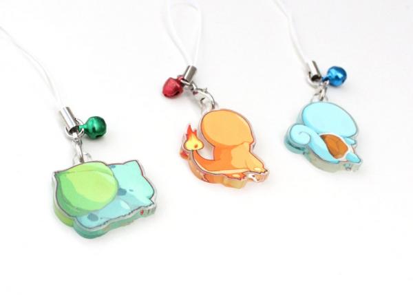 Pokemon Kanto Starters 1" Mini Acrylic Charm picture