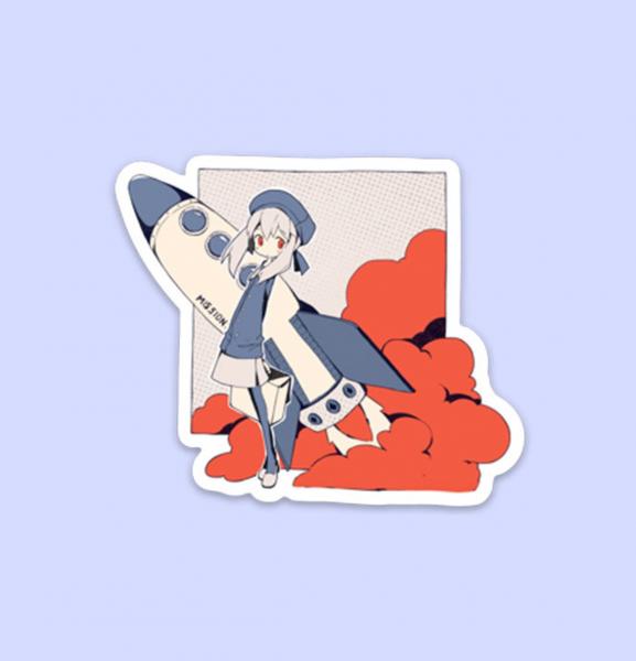 Rocket Girl Vinyl Sticker picture