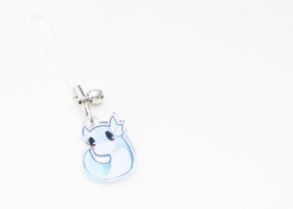 Pokemon Dratini 1" Mini Acrylic Charm with Phone Strap (Double Sided Front & Back) picture