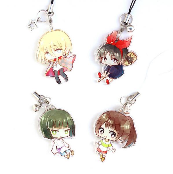 Howl, Kiki, Haku, Chihiro - Studio Ghibli Acrylic Charms