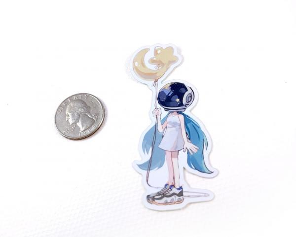 Astronaut Miku (Vocaloid) - Foil Vinyl Sticker picture