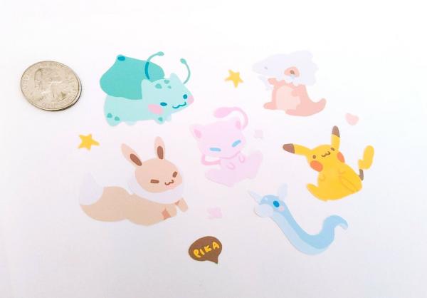 Pokemon 4x6 Kiss Cut Sticker Sheet picture