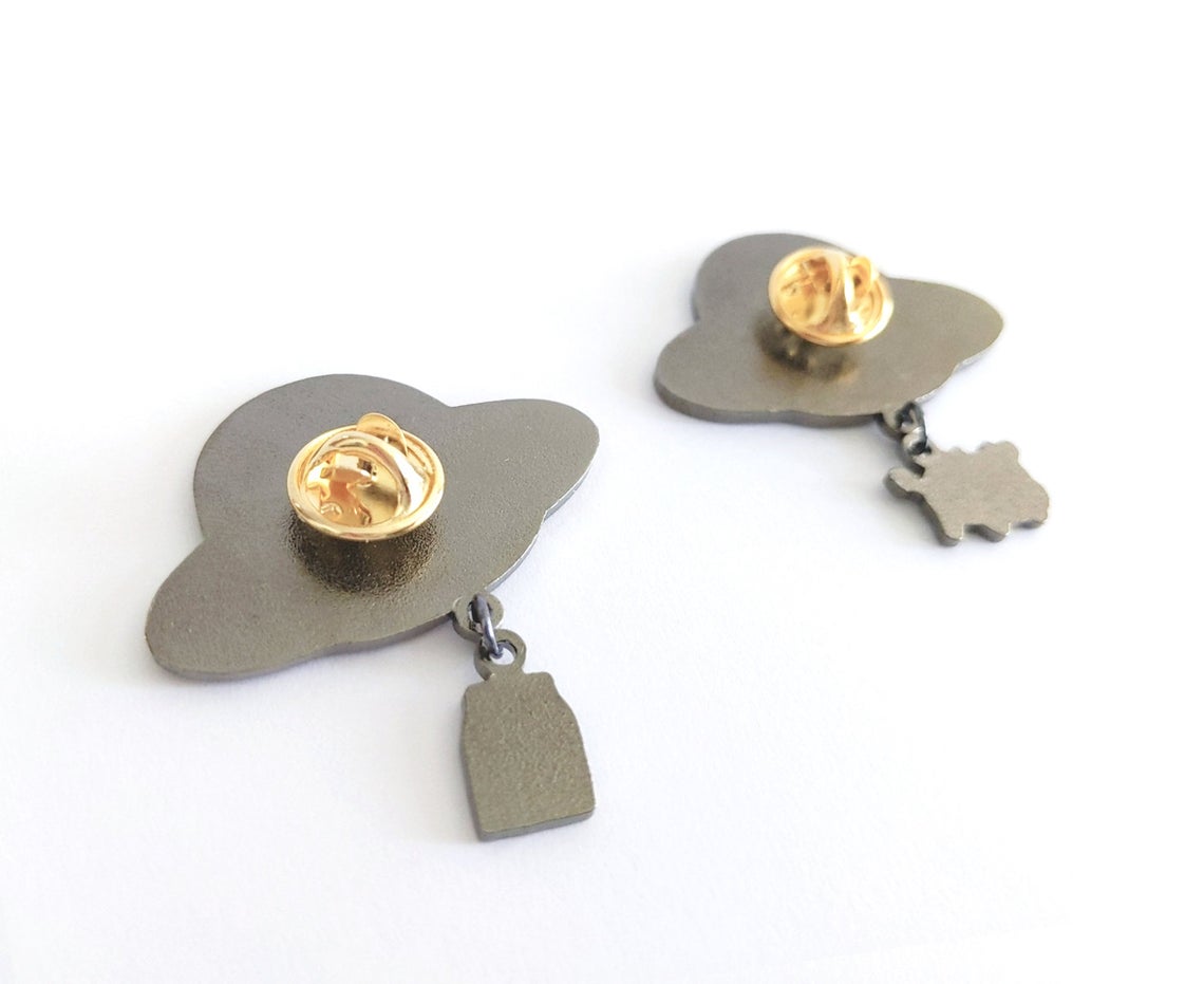 UFO Catchers Large Hard Enamel Pin picture