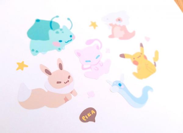 Pokemon 4x6 Kiss Cut Sticker Sheet picture