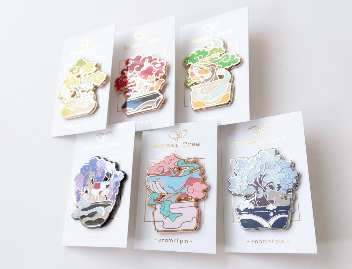 Bonsai Trees - Large Hard Enamel Pin picture