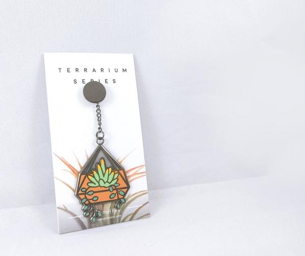 Hanging Planter Transparent Large Hard Enamel Pin