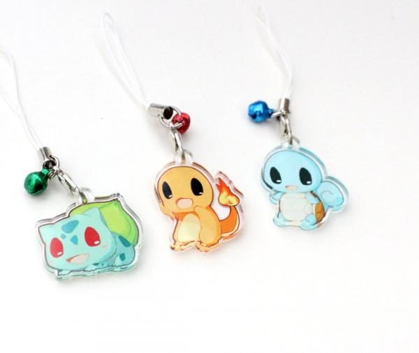 Pokemon Kanto Starters 1" Mini Acrylic Charm picture