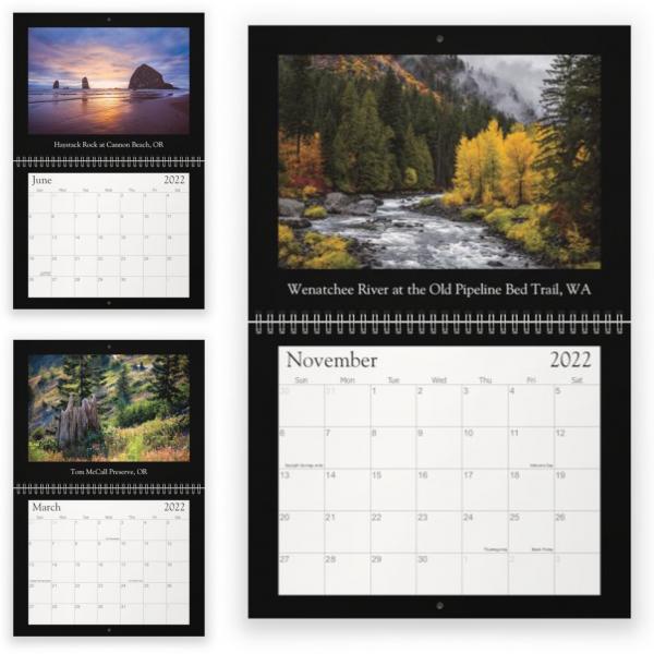 2022 Pacific Northwest Calendar picture