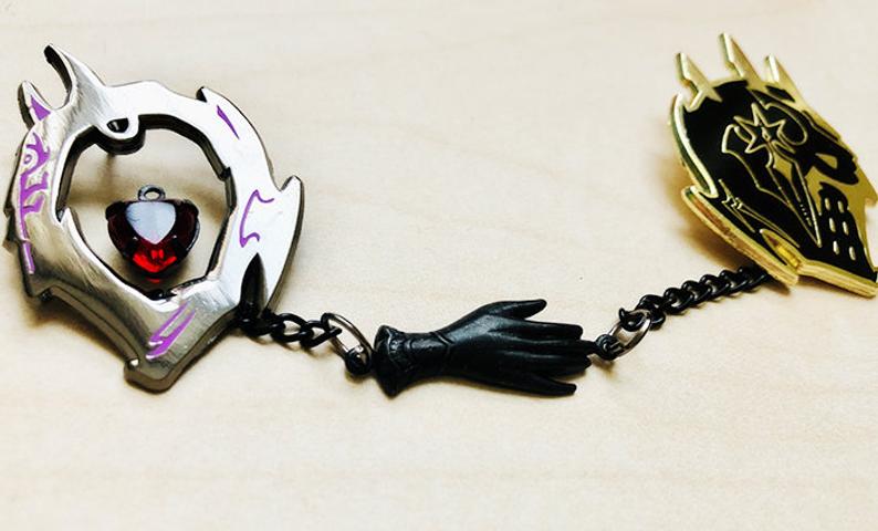ffxiv 2pc dark knight enamel set picture
