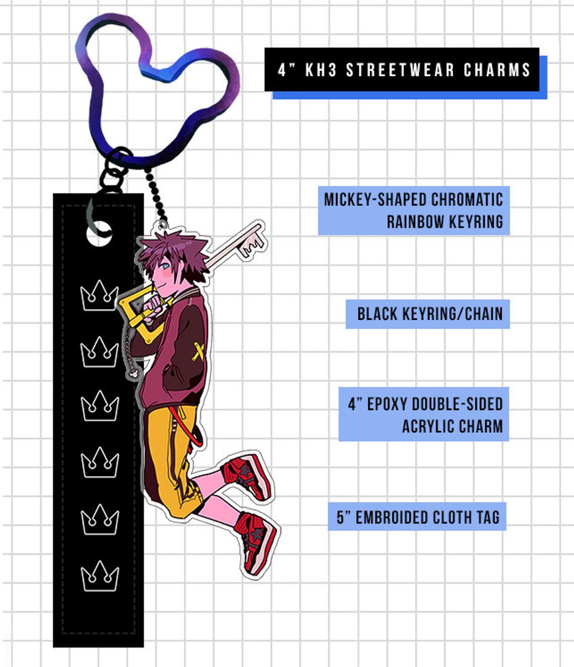 kingdom hearts x streetwear 4in keychain picture