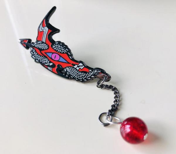 ffxiv dragoon 2.5in enamel brooch
