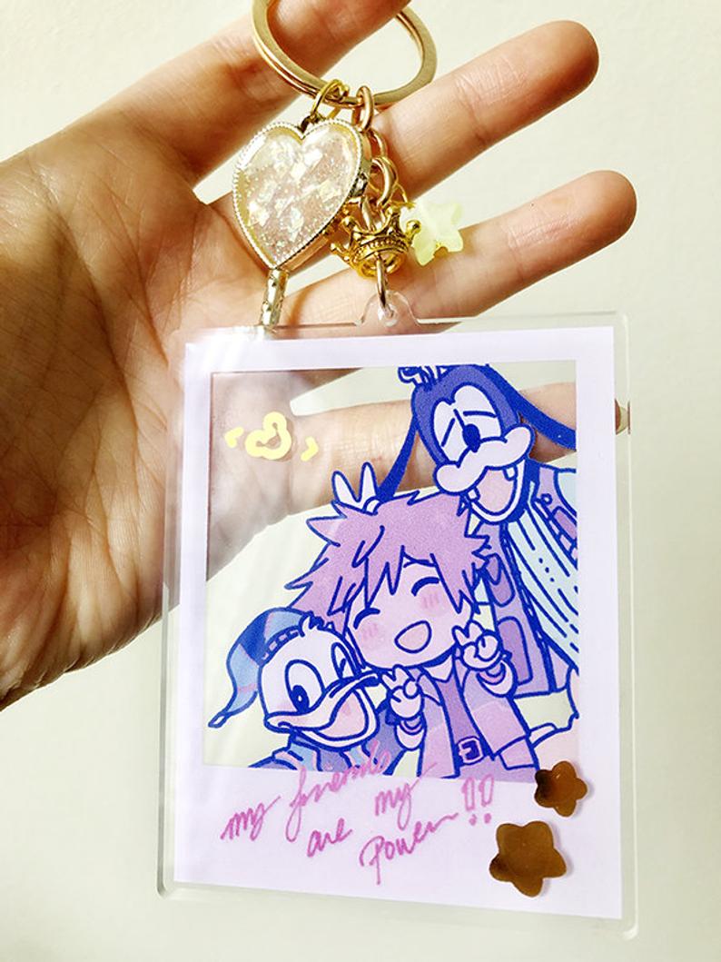 kingdom hearts 4in trio polaroid charm picture