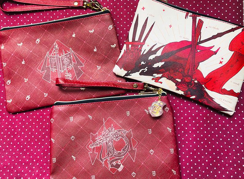 ffxiv role vegan leather zipper pouch picture