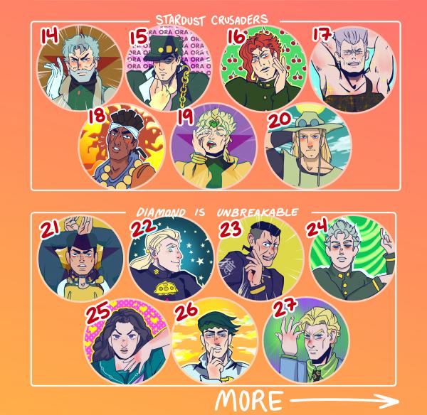 JJBA Button Mega-Set! picture