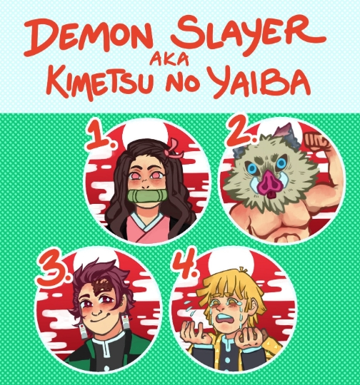 Demon Slayer Buttons!