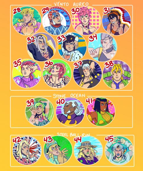 JJBA Button Mega-Set! picture