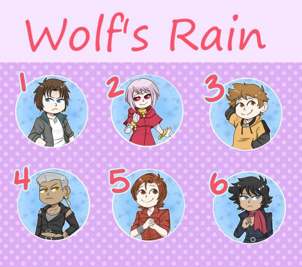 Wolf's Rain Buttons!