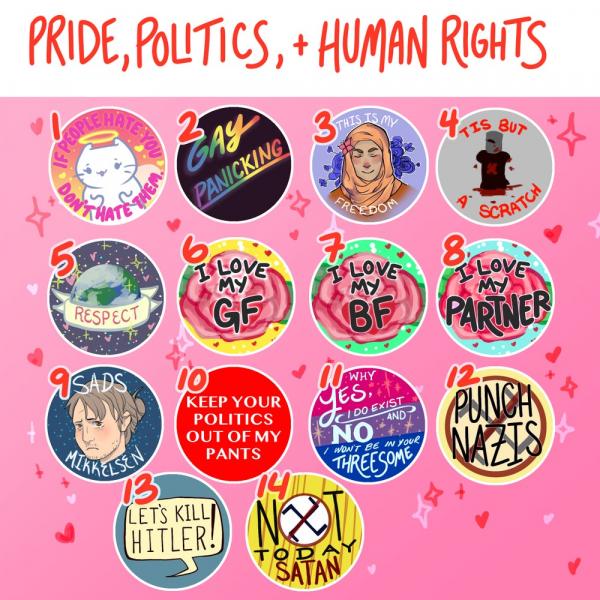 Pride, Politics, and Human Rights Buttons! picture