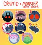 Cryptid & Monster Buttons!