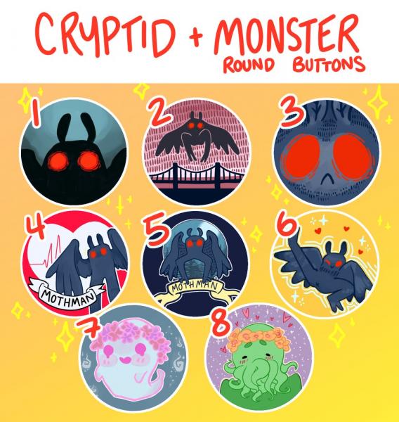 Cryptid & Monster Buttons! picture
