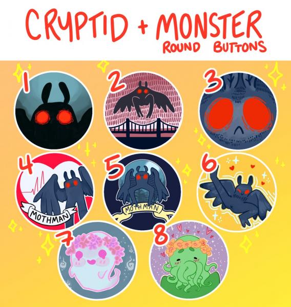 Cryptid & Monster Buttons!