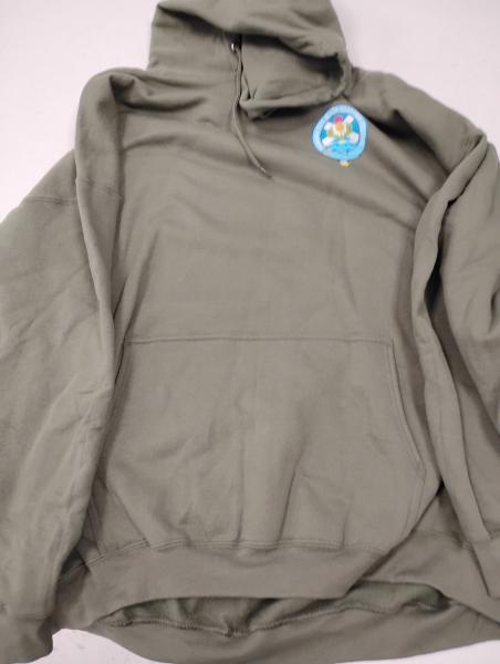 Military Green Hoodie with PCB Scottish Festival Logo