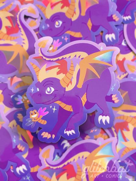 SPYRO - 3" holographic sticker picture