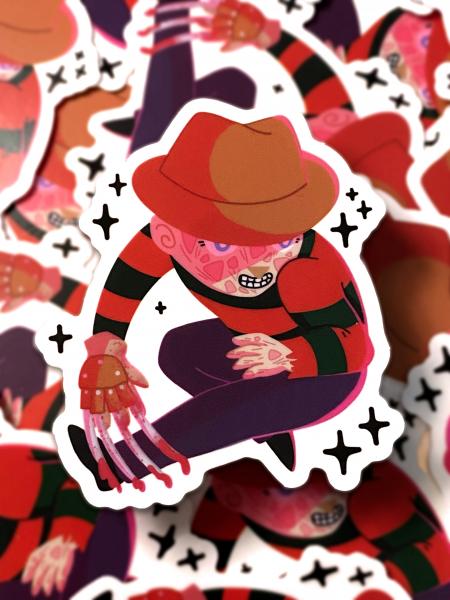 FREDDY KRUEGER - 3" clear sticker picture