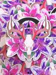 DEER SKULL - 3" clear sticker