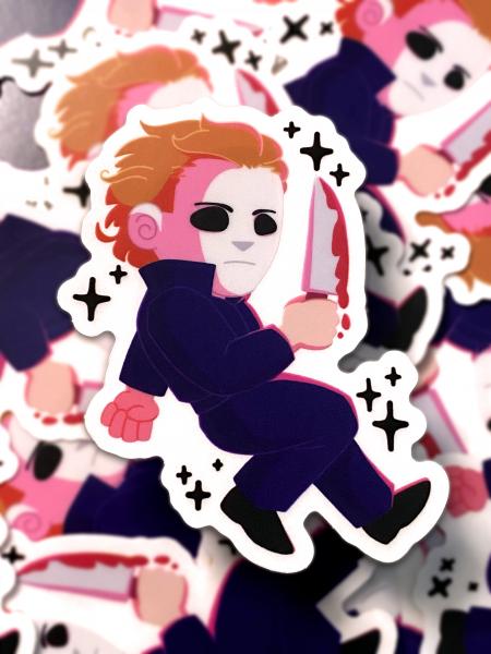MICHAEL MYERS - 3" clear sticker