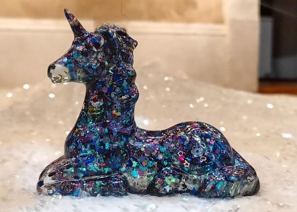 Epoxy resin unicorn sculpture