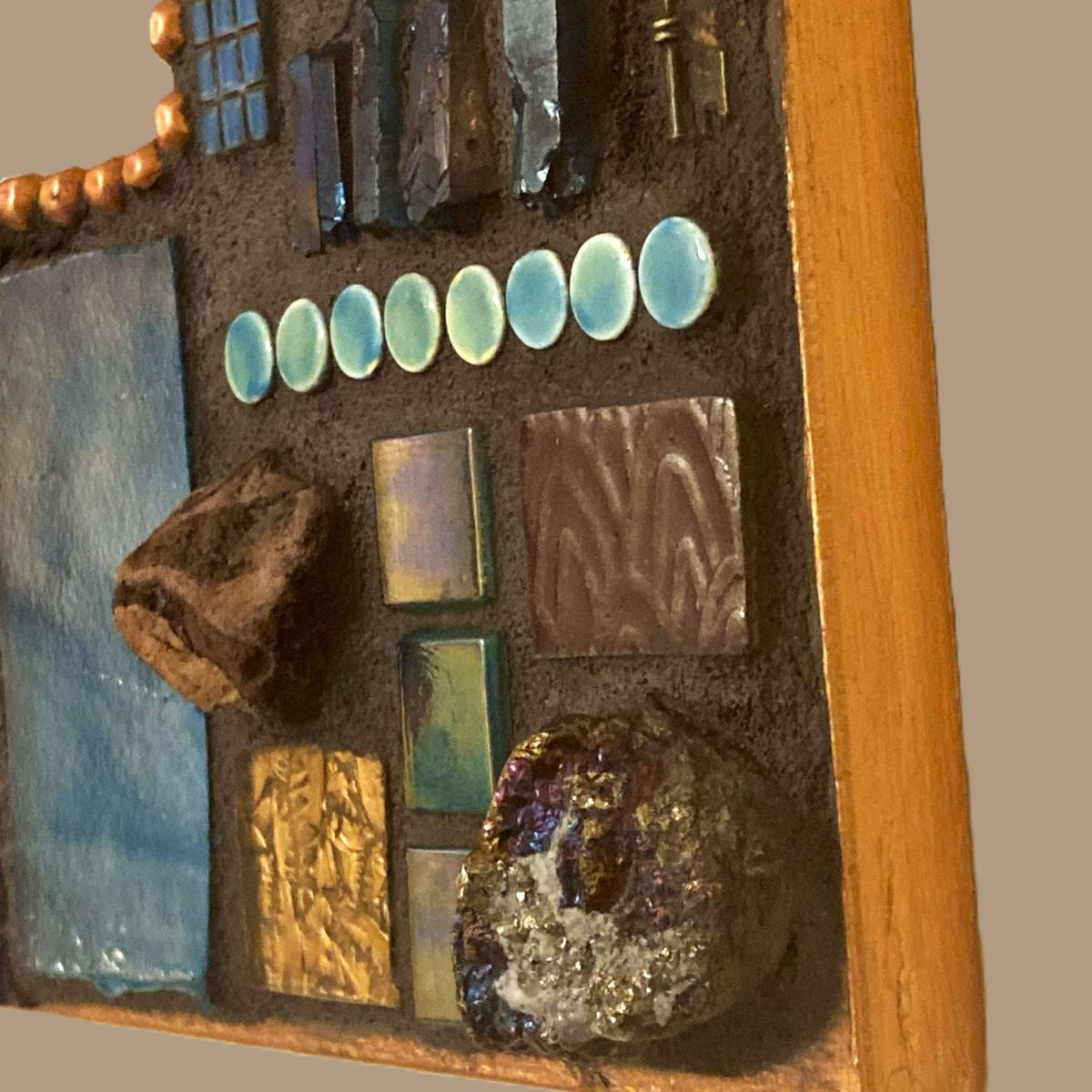 Bronze Mosaic Patchwork Mirror picture