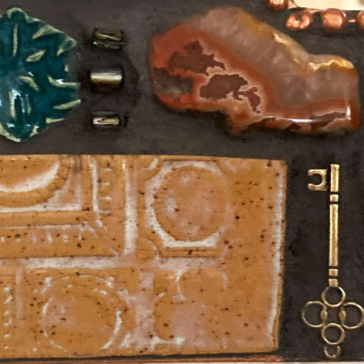 Bronze Mosaic Patchwork Mirror picture