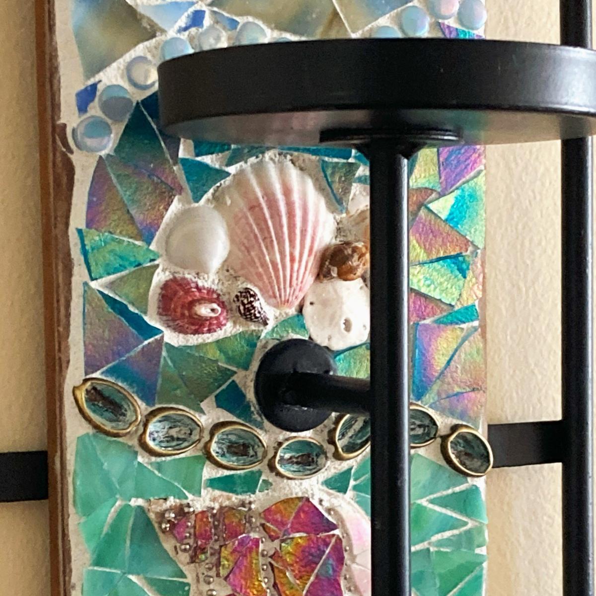 Pastel Seashell Candle Sconce picture