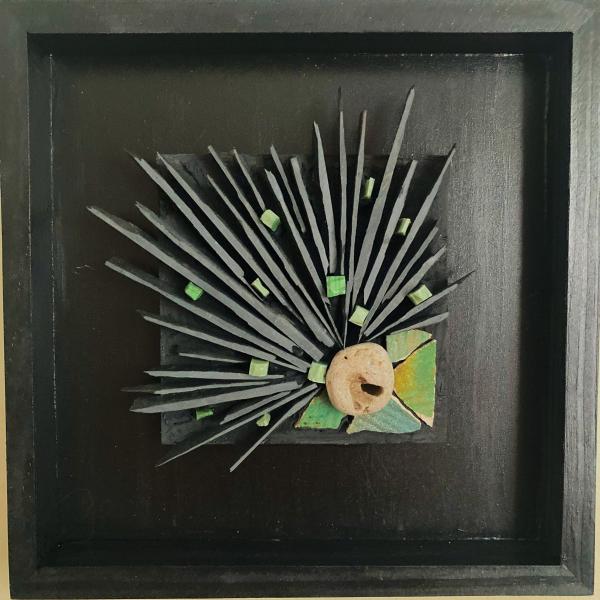 Slate and Pebble Mosaic Wall Panel
