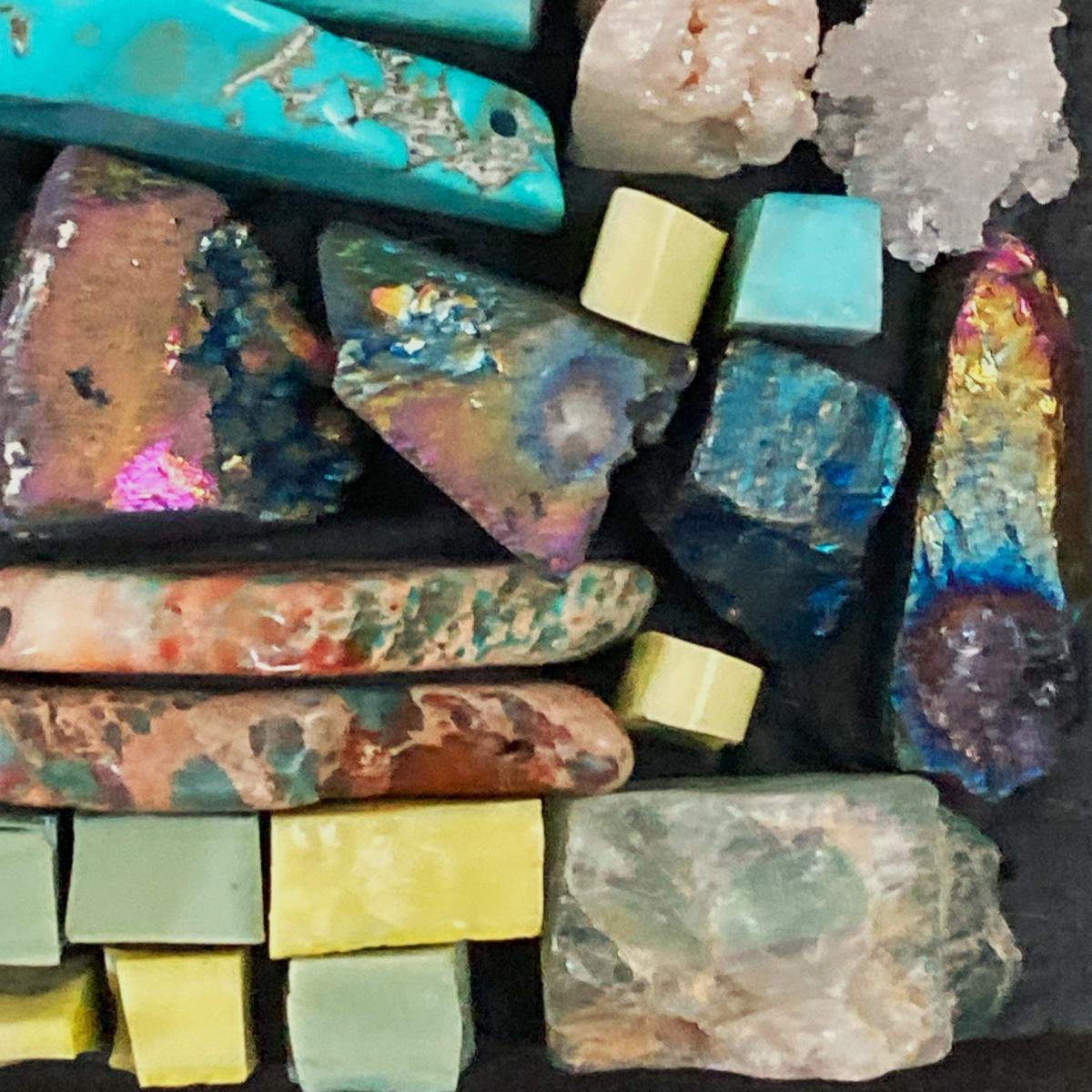 Slate and Semi-Precious Stone Mosaic Wall Panel picture