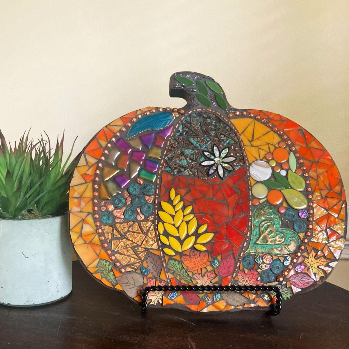 Harvest Bounty Mosaic Pumpkin picture