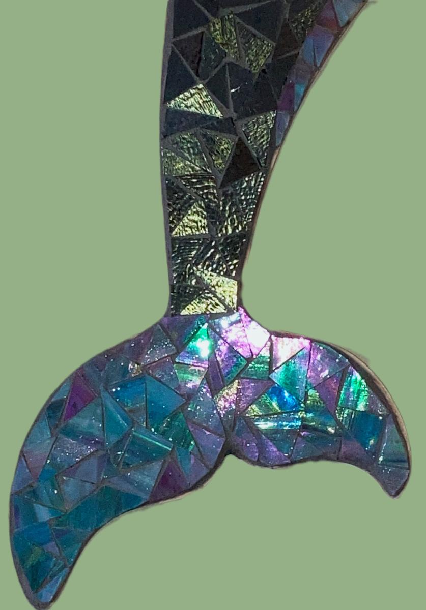 Stained Glass Mosaic Dolphin Wall Hanging picture
