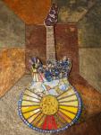 Here Comes the Sun Mosaic Guitar Wall Hanging