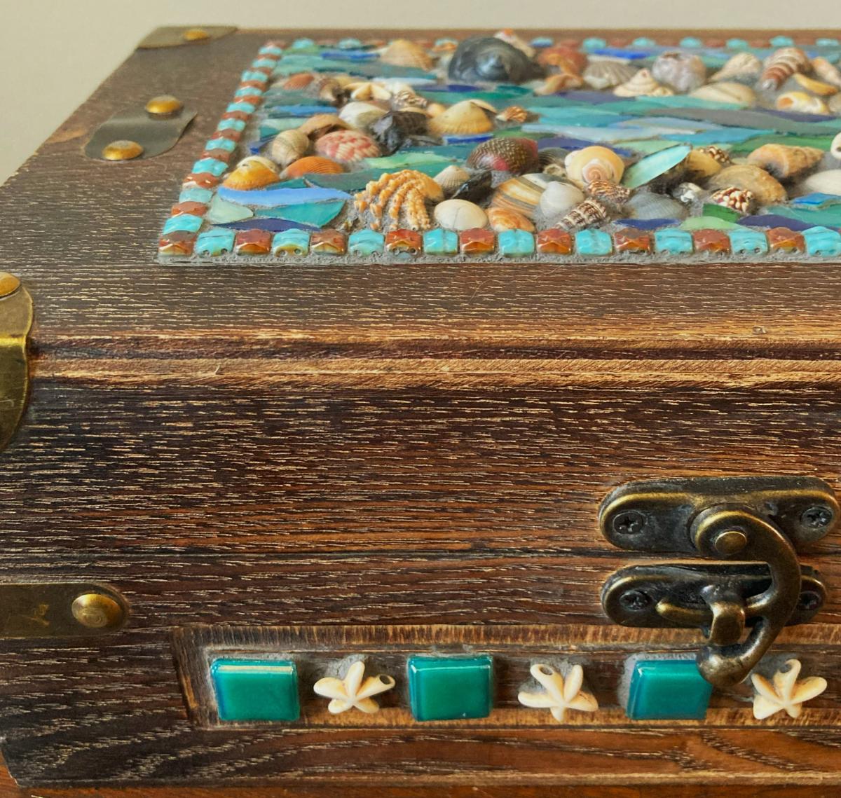 Seashell Mosaic Keepsake Box picture