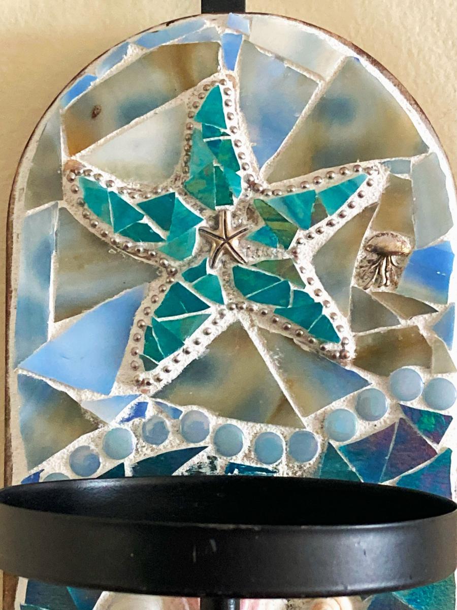 Pastel Seashell Candle Sconce picture